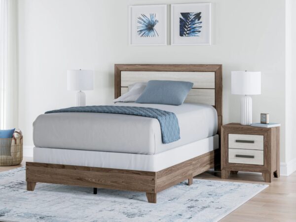 Modern 5-Piece Bedroom Furniture Set with Bed, Dresser, Mirror, Chest & Nightstand