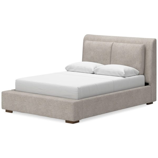 Modern 5-Piece Upholstered Queen Bedroom Furniture Set with Dresser, Mirror, Chest & Nightstand (2)